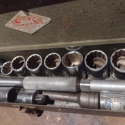 S-K Tools 1/2" Socket Set with Metal Storage Box