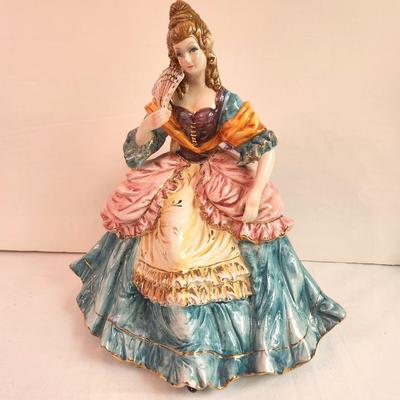 Lot #153 Decorative Statue of a Court Lady - Made in Italy