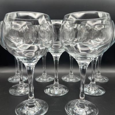 Set of Eleven Stemmed Wine Glasses (11)