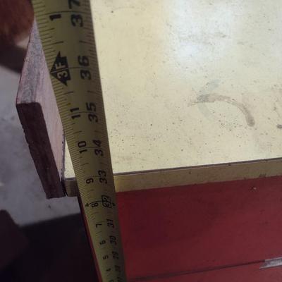 Double Drawer Shop Worktable on Castors