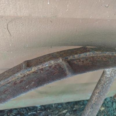 Antique Metal Spoked Wagon Wheel