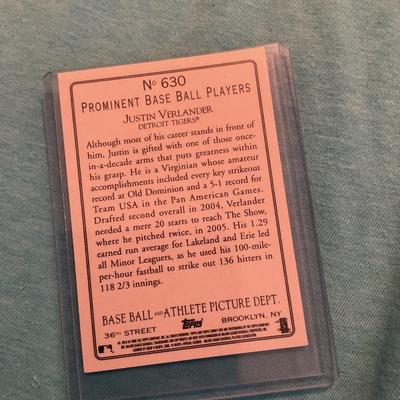 Justin Verlander rookie card
