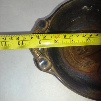 Glazed Pottery Baker- Approx 9 1/2" in Diameter- Signed by Artist