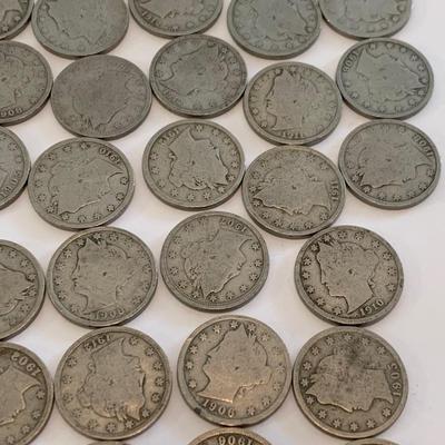 Huge Lot Barber Liberty Nickels 1883 (no cent) thru 1912