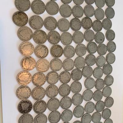 Huge Lot Barber Liberty Nickels 1883 (no cent) thru 1912