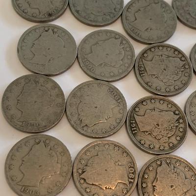 Huge Lot Barber Liberty Nickels 1883 (no cent) thru 1912