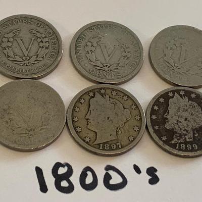 Huge Lot Barber Liberty Nickels 1883 (no cent) thru 1912