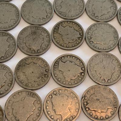 Huge Lot Barber Liberty Nickels 1883 (no cent) thru 1912