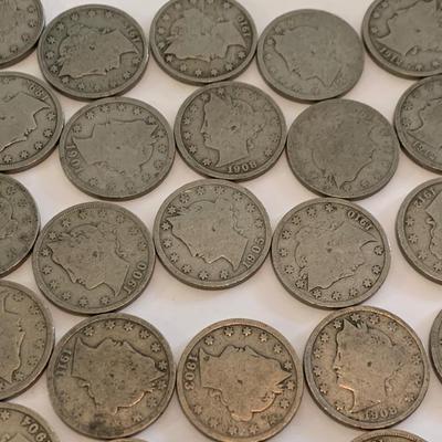 Huge Lot Barber Liberty Nickels 1883 (no cent) thru 1912