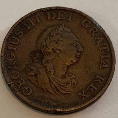 THREE British King George Era Half Pennies Copper 1799 1806 & ?