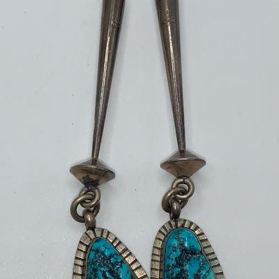 Large Pawn Silver, Turquoise, and Coral Eagle Dancer Bolo Tie