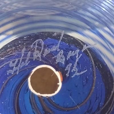 Large, Colorful Blown Glass Art by Hal David Berger- Signed by Artist (1992)