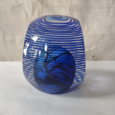Large, Colorful Blown Glass Art by Hal David Berger- Signed by Artist (1992)