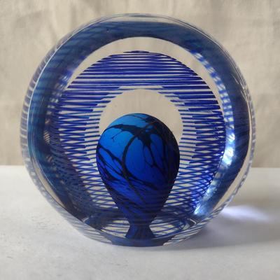 Large, Colorful Blown Glass Art by Hal David Berger- Signed by Artist (1992)