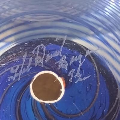Large, Colorful Blown Glass Art by Hal David Berger- Signed by Artist (1992)