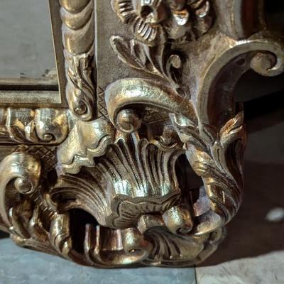 Plastic Gold Framed Beveled Mirror