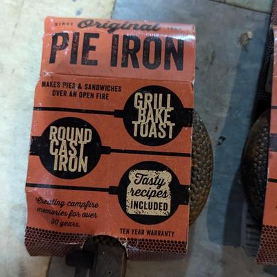 2 Rome Industries Square Cast Iron Pie Iron & Camp Cooker Square Iron