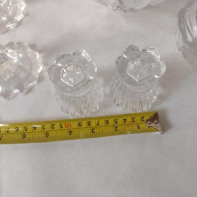 Large Collection of Clear Glass Serve Ware- Bowls, Salt and Pepper Shakers, Vase, etc.
