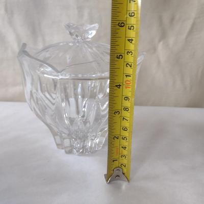 Large Collection of Clear Glass Serve Ware- Bowls, Salt and Pepper Shakers, Vase, etc.