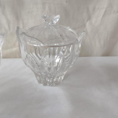 Large Collection of Clear Glass Serve Ware- Bowls, Salt and Pepper Shakers, Vase, etc.