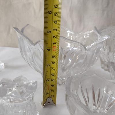 Large Collection of Clear Glass Serve Ware- Bowls, Salt and Pepper Shakers, Vase, etc.