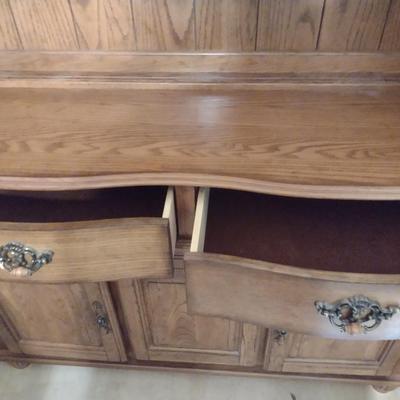 Two-Piece Buffet China Hutch