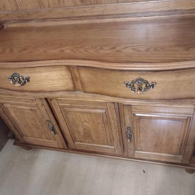 Two-Piece Buffet China Hutch