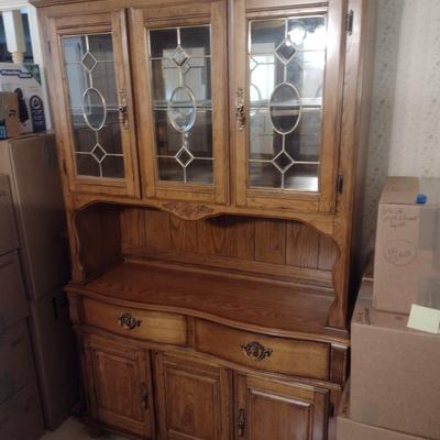 Two-Piece Buffet China Hutch