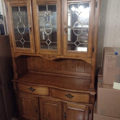 Two-Piece Buffet China Hutch