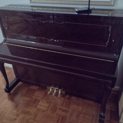 Gebr Perzina Upright Piano GP-122 48" Mahogany Cabinet