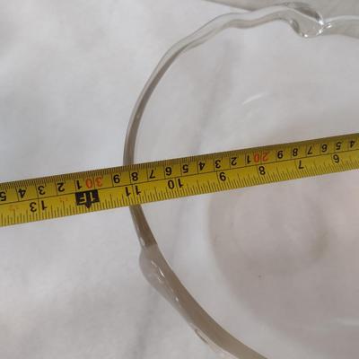 Glass Punch Bowl with Ladle- Approx 11" in Diameter