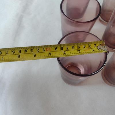 Collection of Six Art Glass Drinking Glasses- Approx 5 1/2" Tall