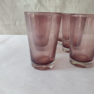 Collection of Six Art Glass Drinking Glasses- Approx 5 1/2" Tall