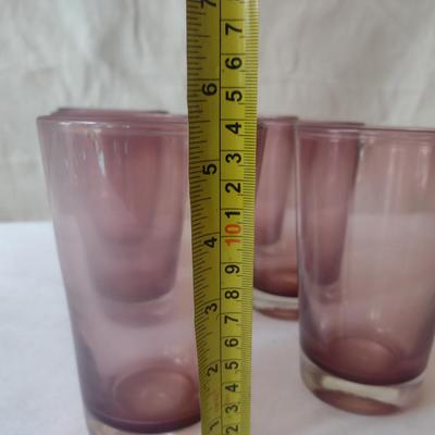 Collection of Six Art Glass Drinking Glasses- Approx 5 1/2" Tall