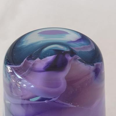 Colorful, Flare Top Art Glass Vase- Approx 7 1/4" Tall
