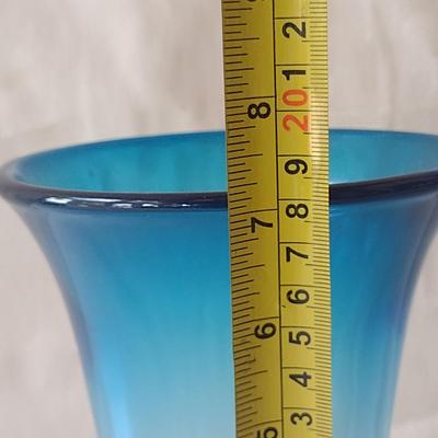 Colorful, Flare Top Art Glass Vase- Approx 7 1/4" Tall