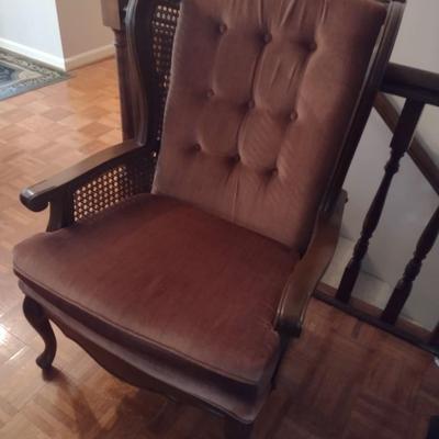 Mid-Century Design Rattan Wing Back Chair Choice B