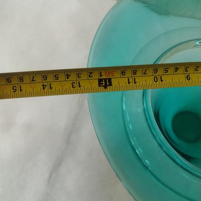 Colorful, Flare Top Art Glass Center Piece Bowl- Approx 12 3/4" in Diameter