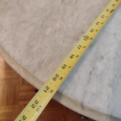 Vintage Eastlake Marble Top Oval Lamp Table