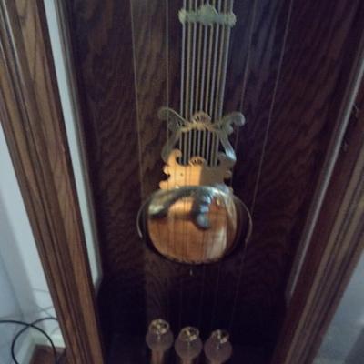 Vintage Seth Thomas Oak Case Grandfather Clock