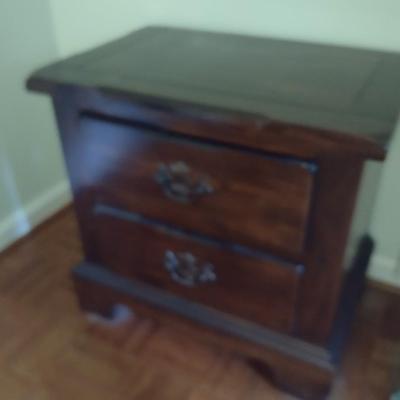 Vintage Sears Open Hearth Solid Walnut Double Drawer Side Dresser Choice A