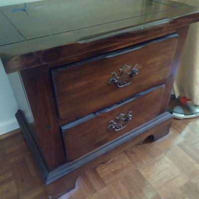 Vintage Sears Open Hearth Solid Walnut Double Drawer Side Dresser Choice A