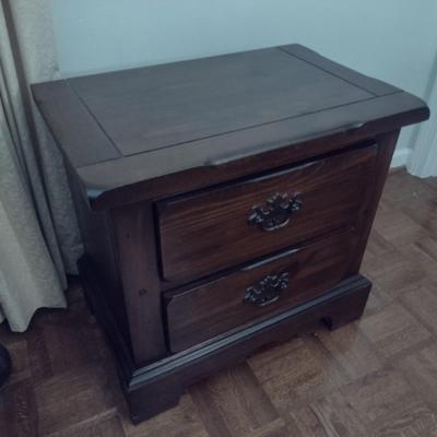 Vintage Sears Open Hearth Solid Walnut Double Drawer Side Dresser Choice B