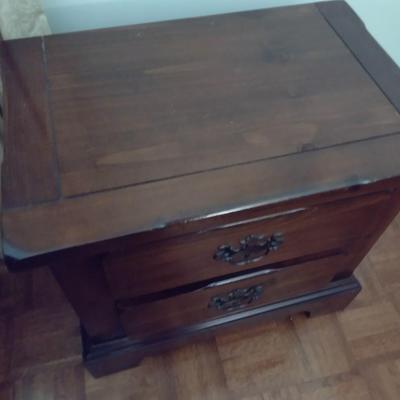 Vintage Sears Open Hearth Solid Walnut Double Drawer Side Dresser Choice B