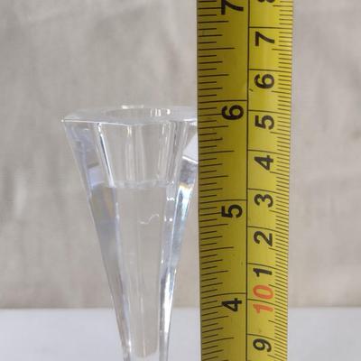 Pair of Atlantis Crystal Candle Stick Holders