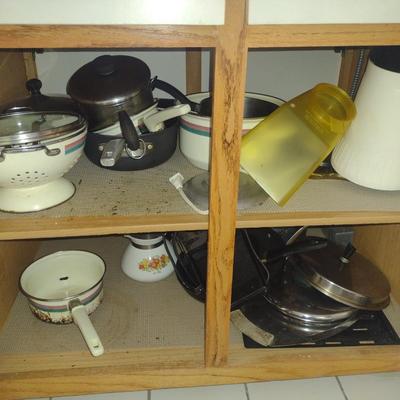 Large Collection of Kitchen Ware- Dinnerware, Bake Ware, Storage Containers, Pots, Pans, etc.