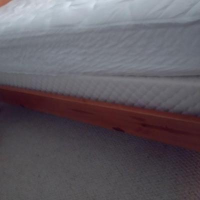 Quality Solid Wood Knotted Pine Bed Frame Headboard, Footboard, and Rails (No mattresses)
