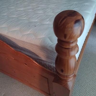 Quality Solid Wood Knotted Pine Bed Frame Headboard, Footboard, and Rails (No mattresses)