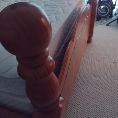 Quality Solid Wood Knotted Pine Bed Frame Headboard, Footboard, and Rails (No mattresses)