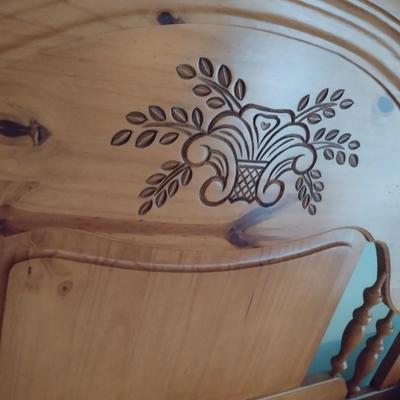Quality Solid Wood Knotted Pine Bed Frame Headboard, Footboard, and Rails (No mattresses)